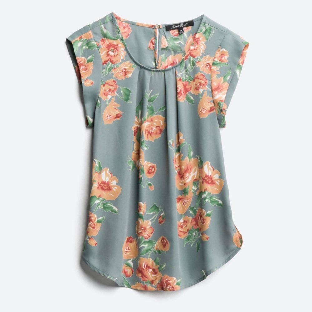 Alice Blue Ambriz Pleat Front Detail Blouse